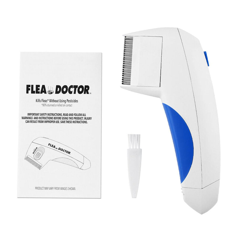 TEAFIRST Electric Flea Zapper Lice Remover Hair Comb Brush Pet Dog Cat Safe Cleaning Tool - PawsPlanet Australia