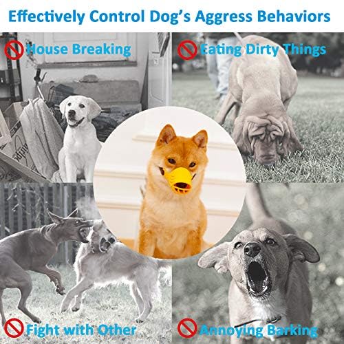 LUCKYPAW Dog Muzzle, Soft Duck Silicone Mouth Cover with Adjustable Strap for Small Medium Dogs, Best to Prevent Barking, Biting, and Chewing(Yellow,M) M Yellow - PawsPlanet Australia