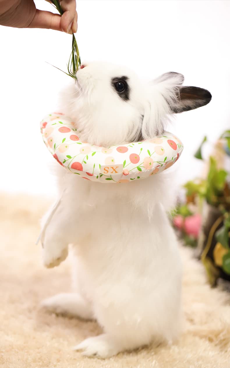Adjustable Rabbit Protection Cone Collar,Soft Pet Recovery Collar for Rabbits/Chinchilla/Guinea Pigs/Kittens After Surgery Wound Healing,Elizabeth Neck E-Collar for Small Animals (XS, Pink Cherry) XS - PawsPlanet Australia