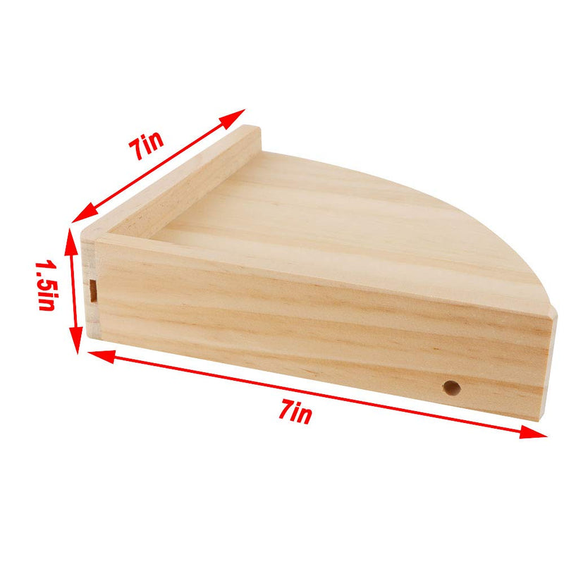 2 Pack Bird Wooden Perch Stand Platform Rack Rest Stand Toy for Bird Parrot Parakeet Conure African Greys Cockatoo Budgies Macaw Lovebird Finch Canary Hamster Gerbil Rat Mouse Cage Shelf Toy - PawsPlanet Australia