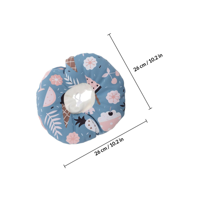 Cabilock Adjustable Anti-Leak Collar for Cats, Cotton, Cone Shape, Blue. Protects sleep and playtime as a protective collar after surgery.