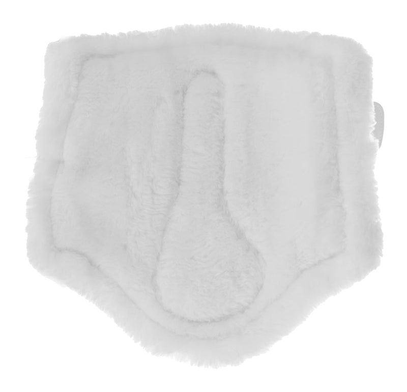 Equinavia Vali Ultra Fleece Brushing Boots | Faux Leather Outer | Luxurious Ultra Fleece Lining Splint Boots - White/White - L