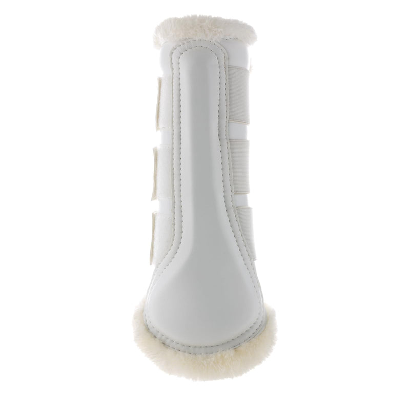 HORZE Wilton Faux Fur Brushing Boots S White