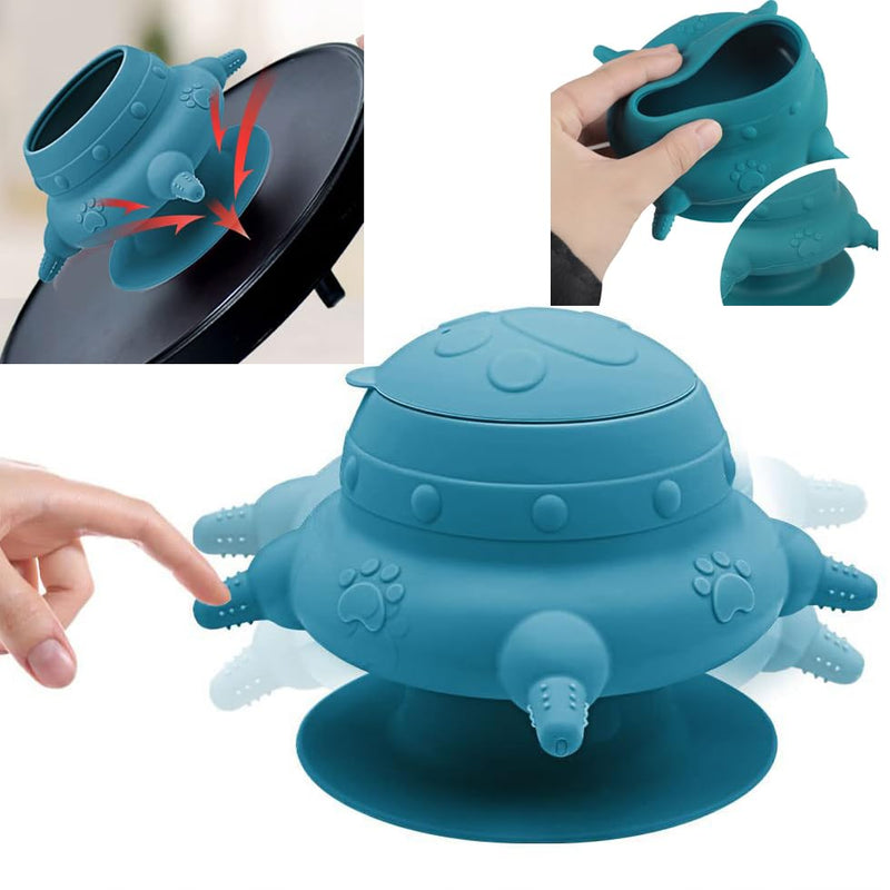 Puppy Milk Feeders for Multiple Puppies Kitten Feeding Bowl with 4 Nipples Silicone Nursing Bottle 235ml Food Water Feeding Station for Small Pets navy - PawsPlanet Australia
