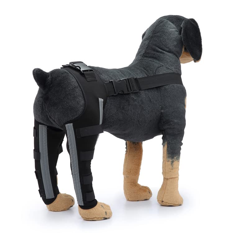 LKJYBG FQZPE_QESNX Support Dog Adjustable Shoulder Cover arthriti pet Large Gear Rear Joint Help Torn acl Double Strap Knee Brace, Small, Hj40 Hind Legs Black