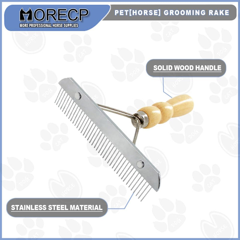 Equine Mane & Tail Combs Horse Brush for Shedding, grooming tools with wood handle - PawsPlanet Australia