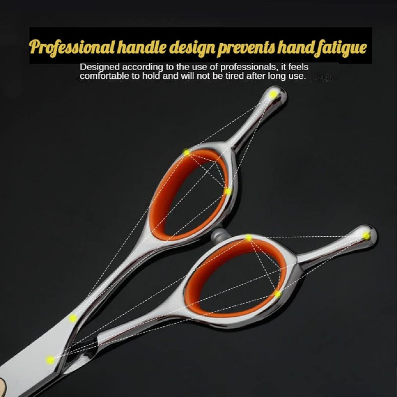 AIRY 7.5" Professional Thinning Shears Dog Grooming Blending Scissor, 20%-30% Thinning Rate Pet Grooming Thinner Blender Shears Set Includes No Traces Scissors & Steel Comb Right and Left Handers - PawsPlanet Australia