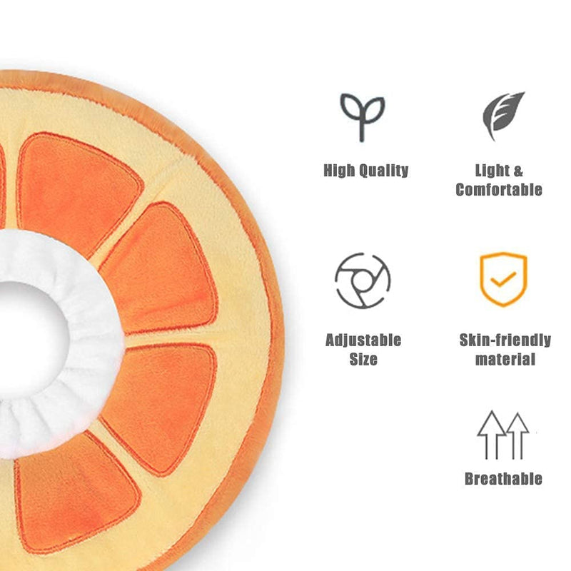 Postoperative Protective Collar for Cats Soft Adjustable Safe and Comfortable Cute Elizabethan Kitten Collar s orange