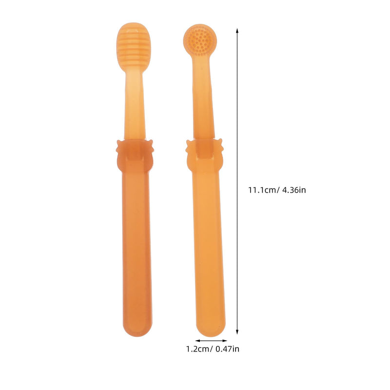 VOSAREA 1 Set of Silicone Pet Toothbrush Kit for Dogs and Cats Puppy Tooth Brushing Tool Double Head Oral Cleaning Brush for Small Dogs and Cats
