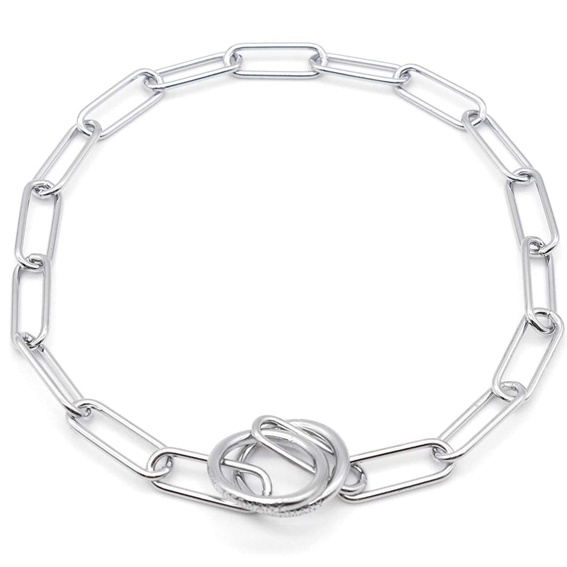 Herm Sprenger - Chrome Plated Steel Fur Saver Dog Collar - Long Link - Professional Training Collar for Small Petite Dogs - Puppy Collar - Correction Slip Chain - Made in Germany (14 inches (35 cm)) 14 inches (35 cm) - PawsPlanet Australia