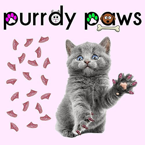Soft Nail Caps for Cat Claws Pink Glitter Small - PawsPlanet Australia