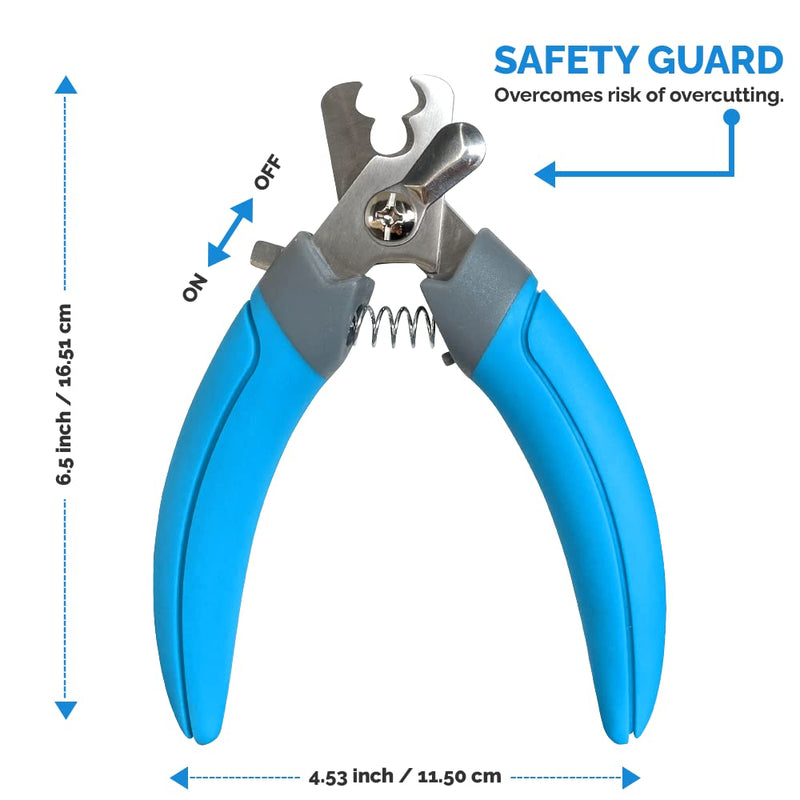 LuckyTail Dog Nail Clippers with Safety Guard & Lock, Professional Pet Grooming Tool for Medium and Large Dogs - PawsPlanet Australia