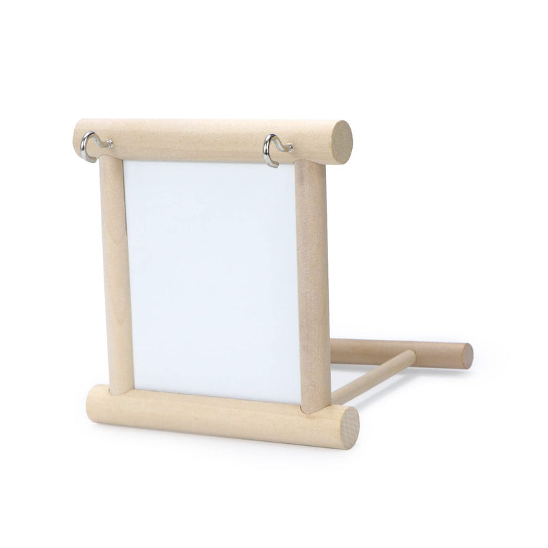 Bird Mirror with Perch Bird Toys for Parrots Budgies Parakeets Cockatiels Lovebirds Finches Canaries Wood color - PawsPlanet Australia