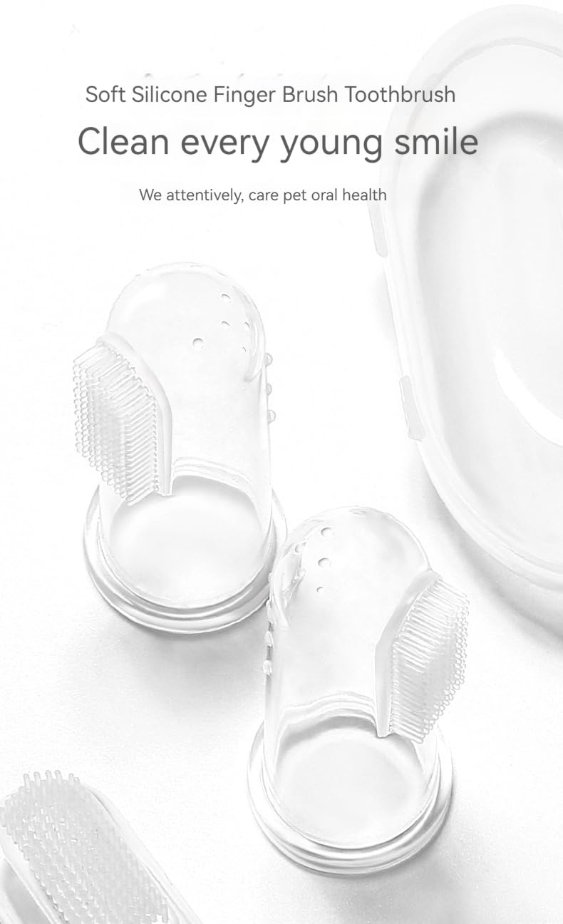 6 Units Pack Pet Finger Toothbrush for Dogs & Cats, Extra Soft Silicone Bristles Professional Dog Toothbrush & Cat Toothbrush, Easy Teeth Cleaning for Dog Dental Hygiene - PawsPlanet Australia