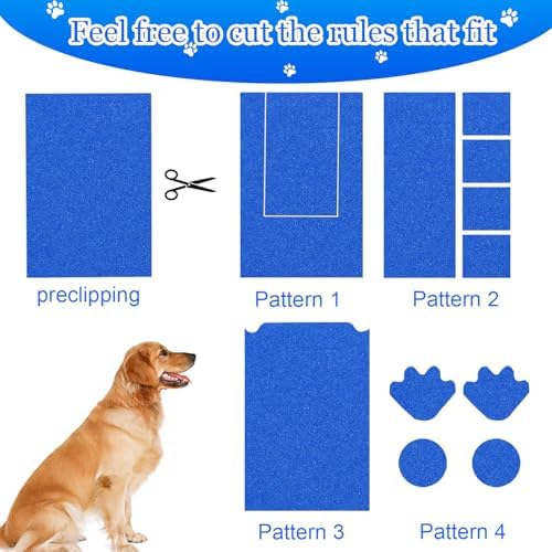Dog Door Scratch Protector,Dog Nail File Board, Door Protector for Dog Scratching,self-Adhesive Instead of Emery Paper (13x9inch, Blue) - PawsPlanet Australia