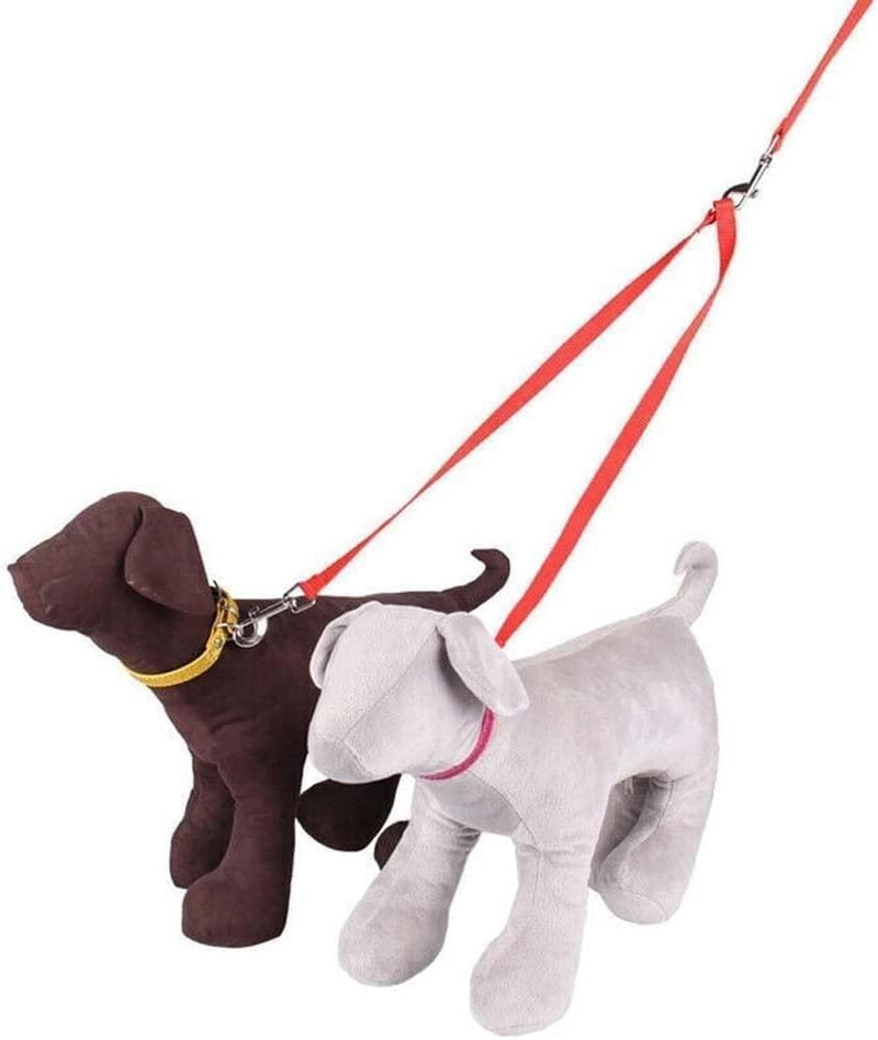 Black Double Dog Leash Lead, Adjustable Two Dog Leash Pet Traction Rope with D Coupler N Lead Collars, Harnesses and Leashes Dog Double Leashes for Pet Supplies - PawsPlanet Australia