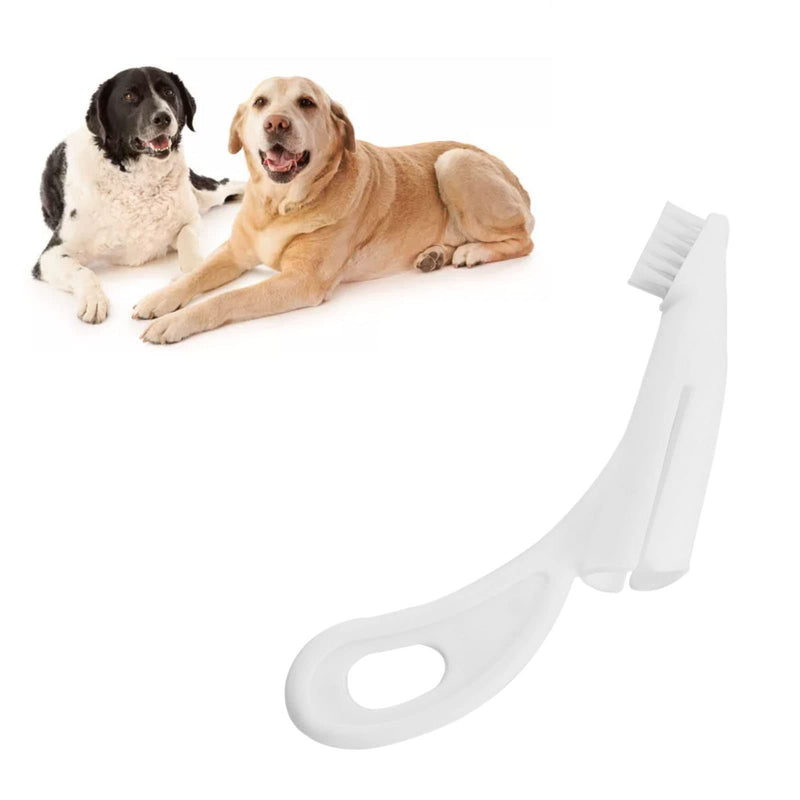 Dog Tooth Brush, Cat Toothbrush, Nylon Remove Finger Toothbrush for Dogs Dog Finger Toothbrush for Small & Large Pet (White)