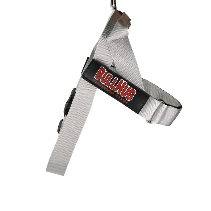 BULLHUG Adjustable Dog Harness– No Pull, No Choke – for English Bulldogs, French Bulldogs, Pugs & Broad-Chested Breeds – Easy, Safe Walks (Silver, Medium) SILVER Medium - (Neck: 17" - 20" Chest: 25" - 30") - PawsPlanet Australia