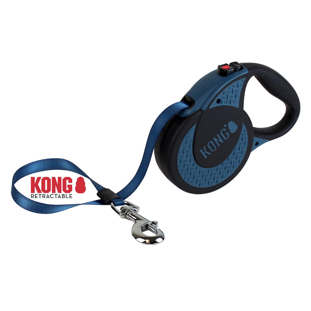 Alcott Kong Ultimate Retractable Dog Leash, Extra Large, Blue, 16' Long X-Large