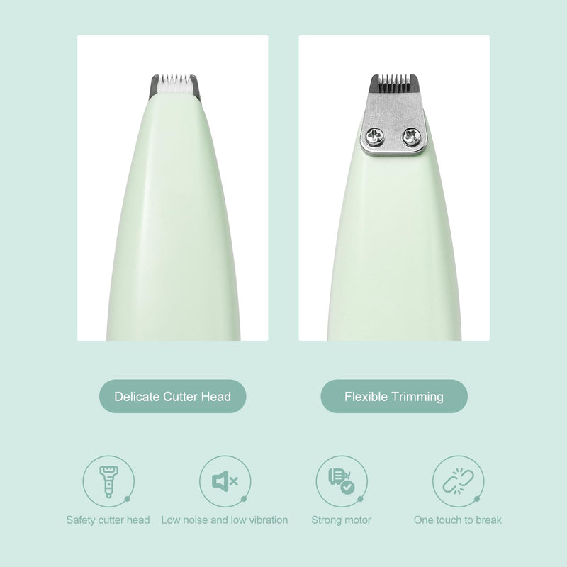 Dog Clippers for Grooming, Dog Paw Trimmer, Pet Paw Trimmer, Mini Trimmer for Dogs, Rechargeable, Low Noise for Trimming Dog Cat Hair Around Paws, Eyes, Ears, Face, Rump (Green) - PawsPlanet Australia