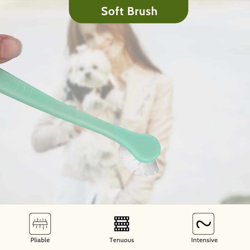 4 Pack Small Dog Toothbrush Pet Toothbrush Cat Tooth Brush Puppy Toothbrush Mini Head Soft Dog Cat Tooth Brush Deep Clean Kit for Puppy,Kitten,Small Dog & Cat,Portable Travel Friendly and Easy to Use - PawsPlanet Australia