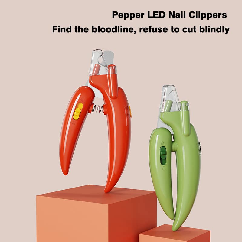 Pet Nail Clippers, Small Pepper Shape,Ergonomic Pet Nail Trimmer,Portable Pet Nail Cutter - PawsPlanet Australia
