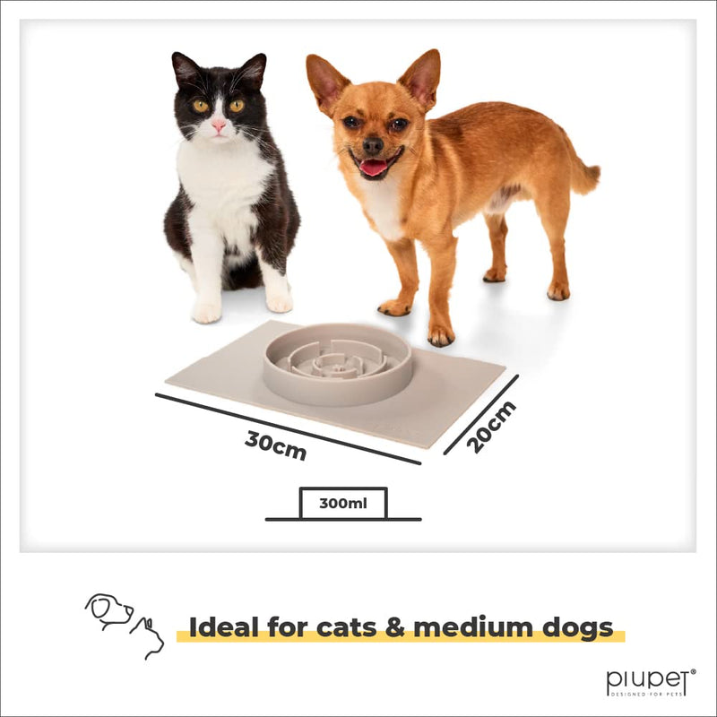PiuPet® Slow Feeder dogs & cats I 300ml I foldable I Slow Feeder dog bowl I Slow Feeder cat bowl I Dog bowls to slow down eating i Dog bowls/Cat bowls