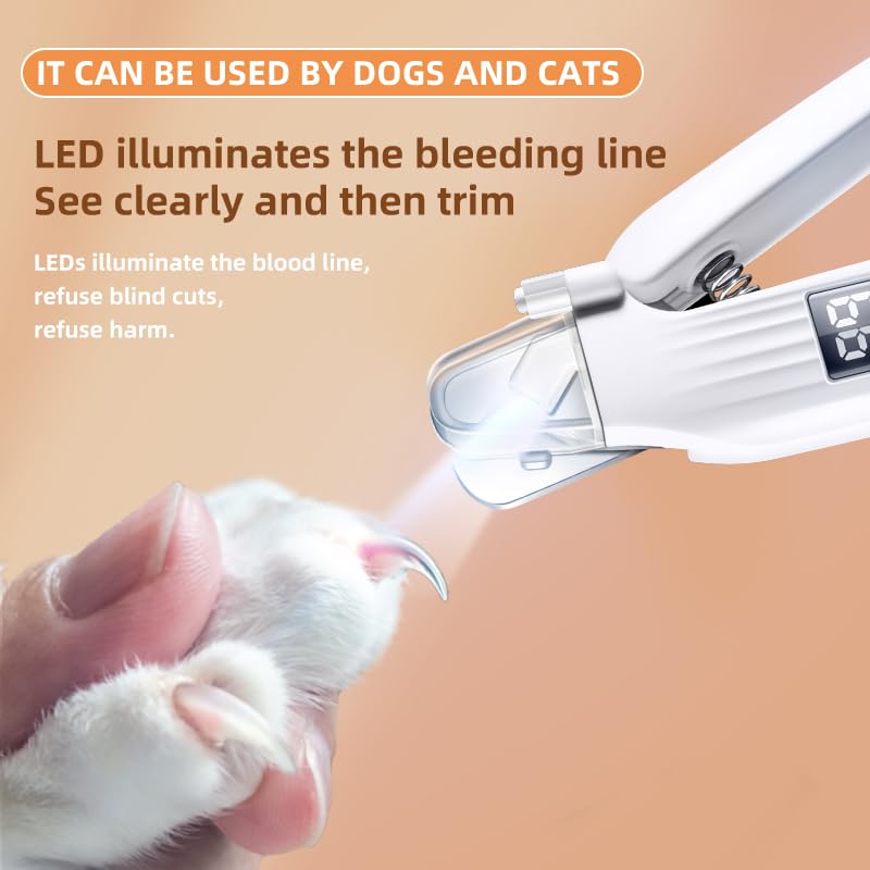 Pet Nail Grinder for Dogs and Cats - 2in1 Dog&Cat Nail Trimmers Super Quiet and Low Vibration Electric Dog Nail Grinder- LED Display Dog Nail Clippers for Large Medium Small Dogs Cats Dog Nail File A - PawsPlanet Australia