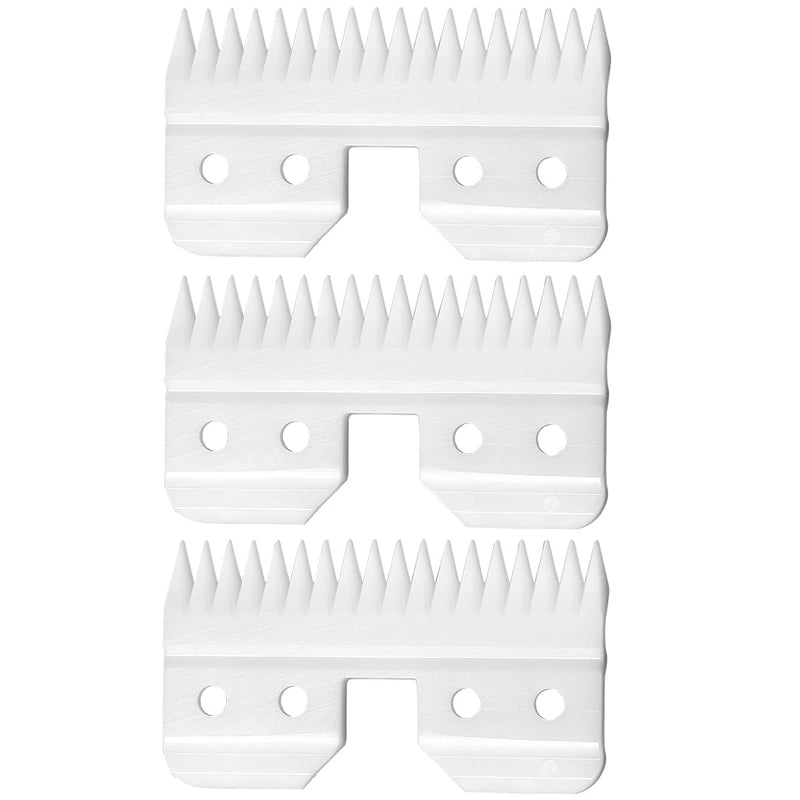 WAHFOX 3pcs Fast Feed Ceramic Blades for Oster Fast Feed Clipper Oster A5 Fast Feed Ceramic Blades Fast Feed Replacement Blade A5 Replacement Blade (3PCS)