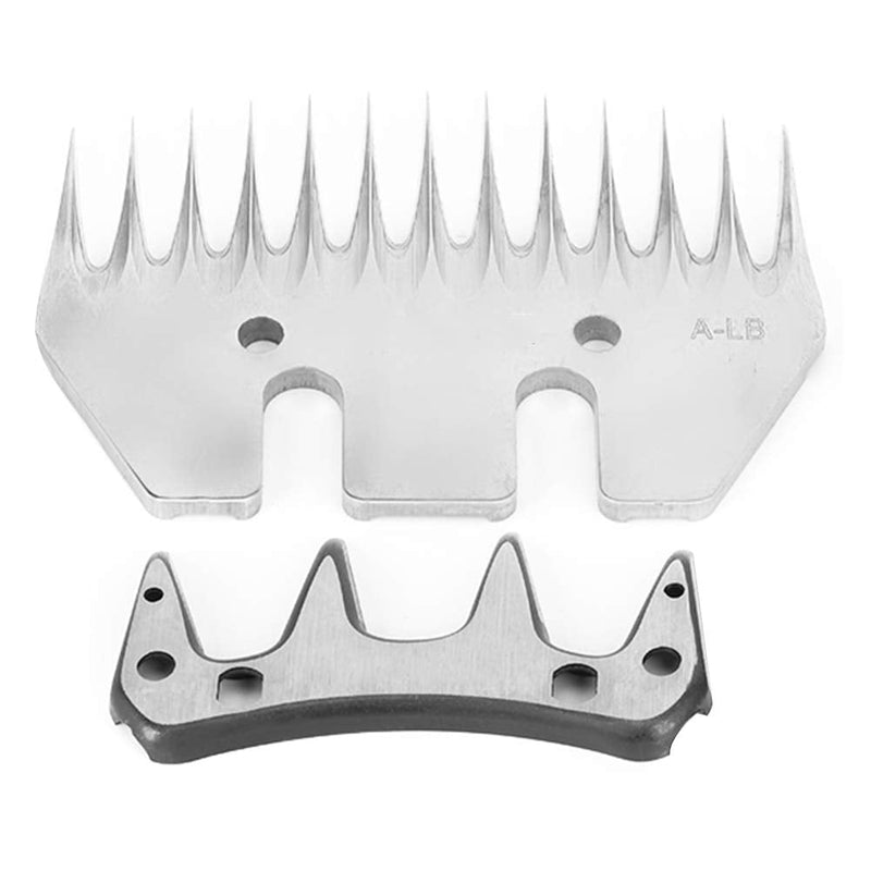 Walfront Sheep Shears Blades, Stainless Steel Sheep Clippers Blade Replacement Shearing Combs and Cutters for Goats Clipper(13 Tooth Straight Blade (+ Swing Blade)) - PawsPlanet Australia