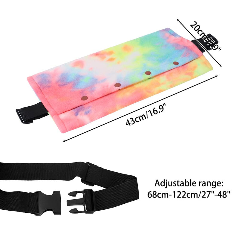 DONGKER Bearded Dragon Sling Carrier,Adjustable Velvet Lizard Leash Harness Bag with Adjustable Strap & Buckle for Outdoor Travel rainbow red - PawsPlanet Australia