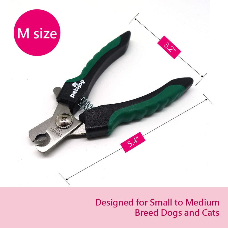 PetsJoy Pet Nail Clipper with Protective Guard to Avoid Over-Cutting, Toenail Trimmer with Razor Sharp Stainless Steel Blades and Anti-Slip Handle, Size:M, for Small to Medium Pets - PawsPlanet Australia