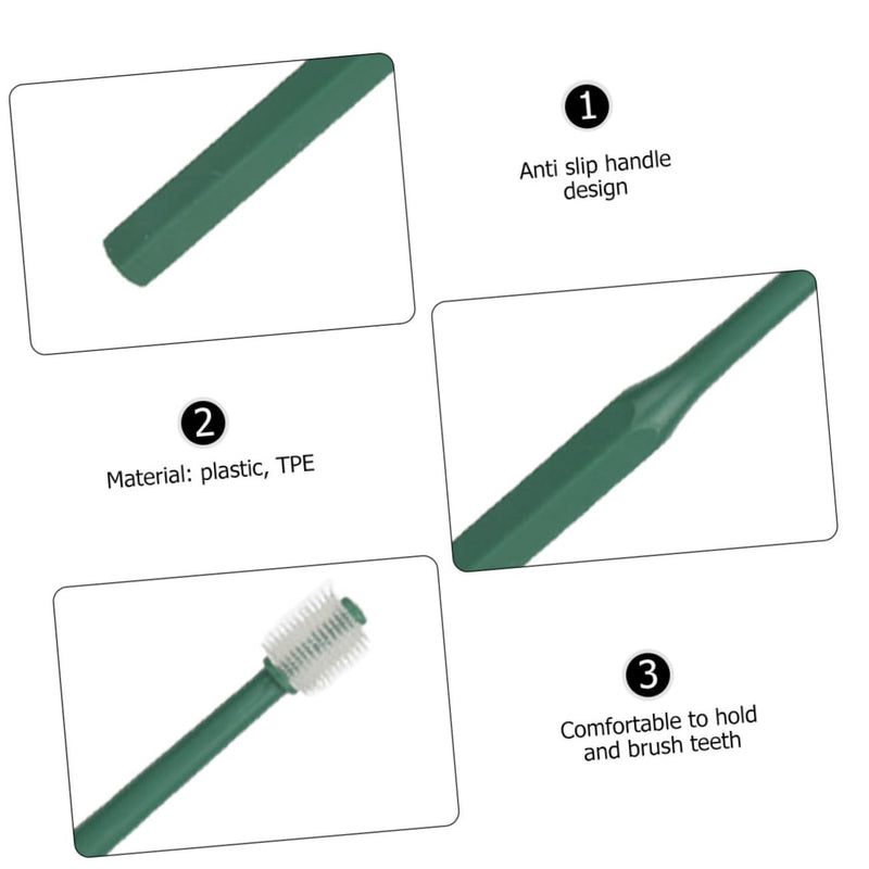 TOYANDONA Small Dog Toothbrush Oral Care Brush for Puppies and Cats Non-Slip Handle Gentle Against Plaque and Bad Breath Pet Dental Care Accessories for Healthy Teeth