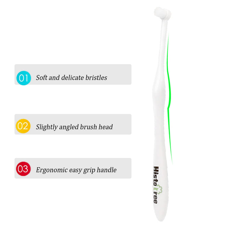 JGocot Dog Toothbrush, Cat Toothbrush|Mini Head|Micro Nano Bristle|Ultra Soft Pet Toothbrush for Sensitive Gum, Dog Dental Care Kit for Puppy,Kitten,Cats&Small Breed Dogs White - PawsPlanet Australia
