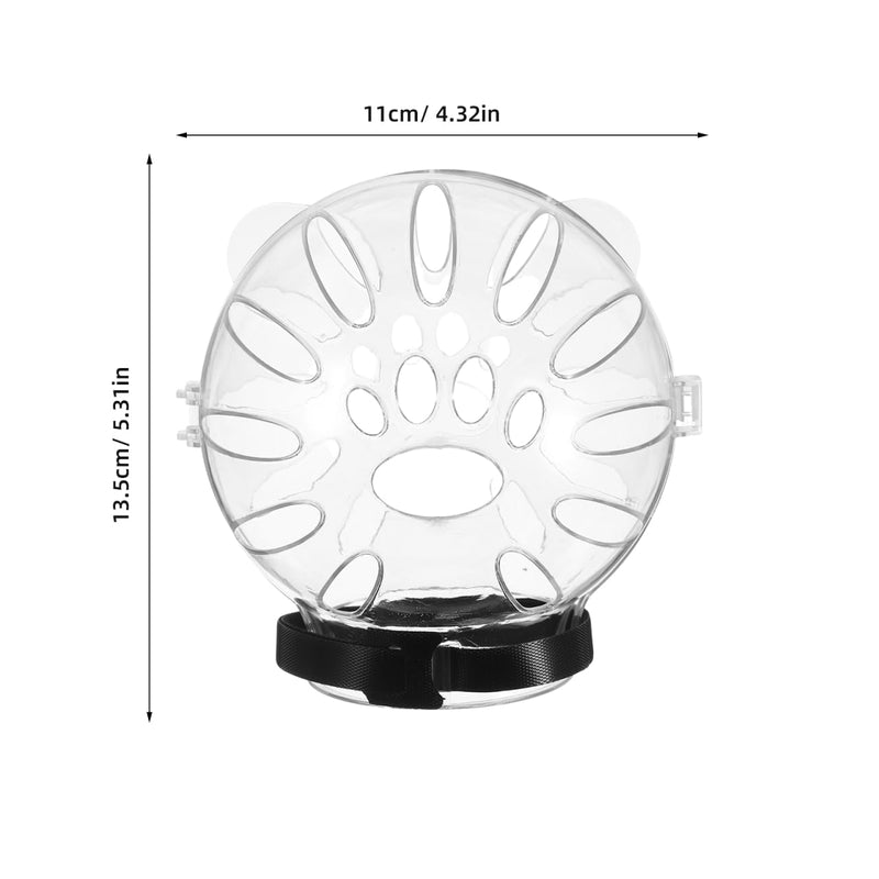 POPETPOP Cat Muzzle for Grooming: Cats Grooming Helmet - Kitten Transparent Muzzle with Breathable Hood for Kitten Dog Pet Bathing Shaving, Trimming Nails 13.5x11cm - PawsPlanet Australia
