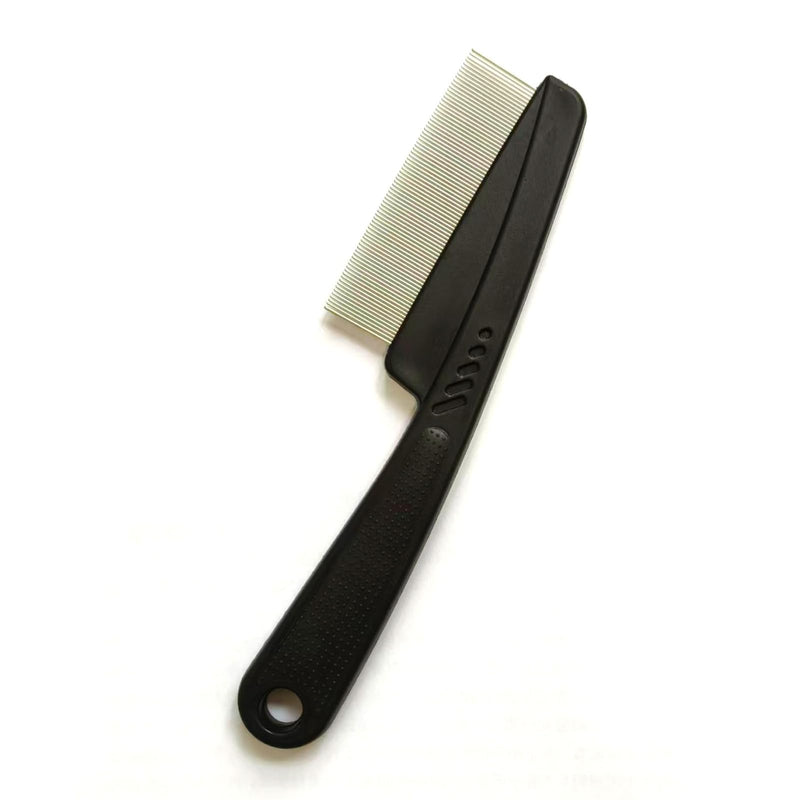 KEAIYYJ- Flea Comb for Cats & Dogs, Pet Fine Tooth Tick Brush, 3 Pack (Black) 3 Black