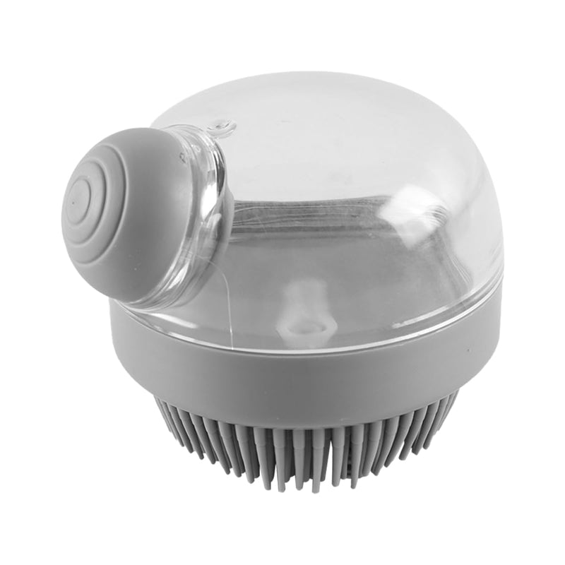 2 Pcs Pet Grooming Bath Massage Brush Grooming Shower Brushes Bath Shampoo Massage Dispenser Shower Brush(Grey)