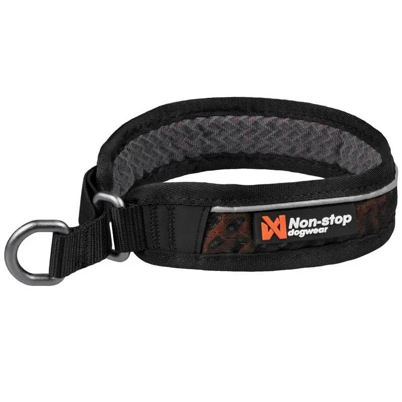 Non-stop dogwear Rock Collar 3.0 Orange 157 Collar with Pull Stop, Comfortable, Size: 60