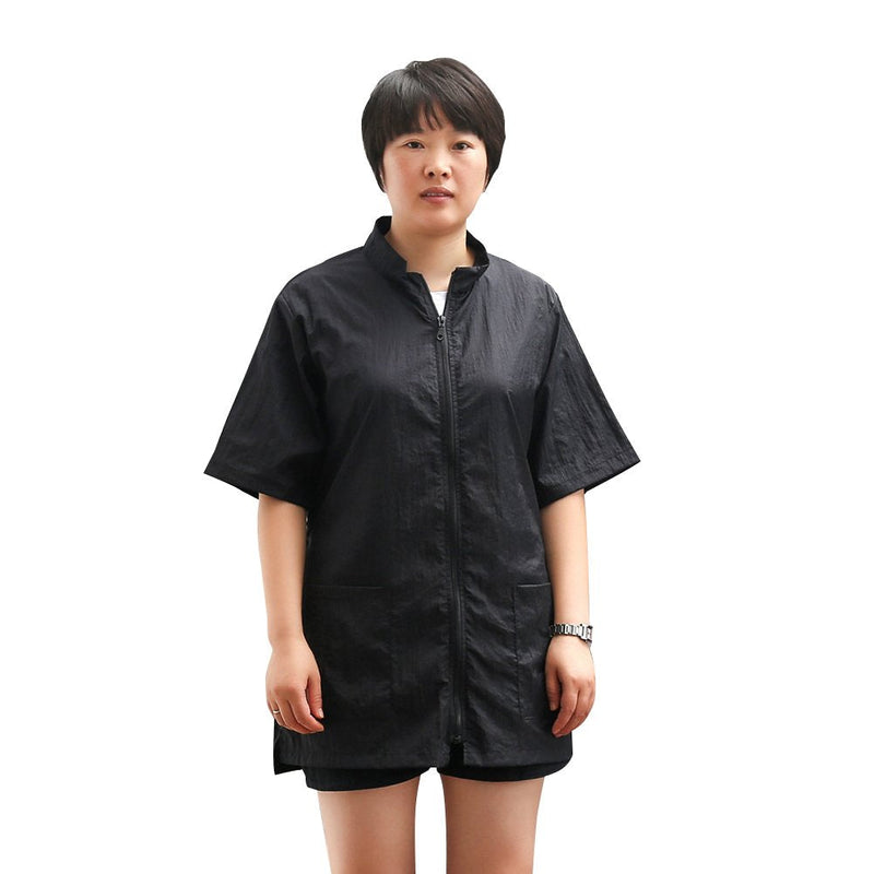 DHXYZZB Grooming Smock- Waterproof Grooming Workwear Barber Jackets for Women Men, Nylon Professional Pet Groomer Smock Apron X-Large Black - PawsPlanet Australia