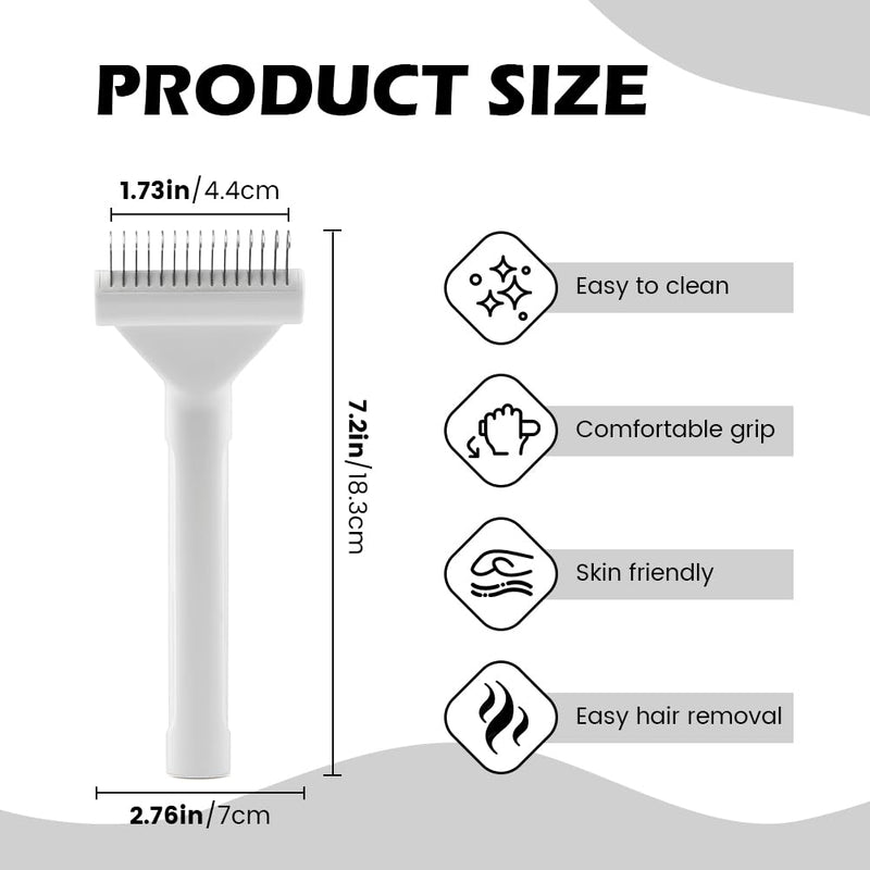 Cat Brushes, Dematting Deshedding Brush For Short Haired Cats & Dogs Cat Deshedding Brush Dematting Comb Gently and Effectively Remove Loose Hair and Matted Fur(COLOR:white) white - PawsPlanet Australia