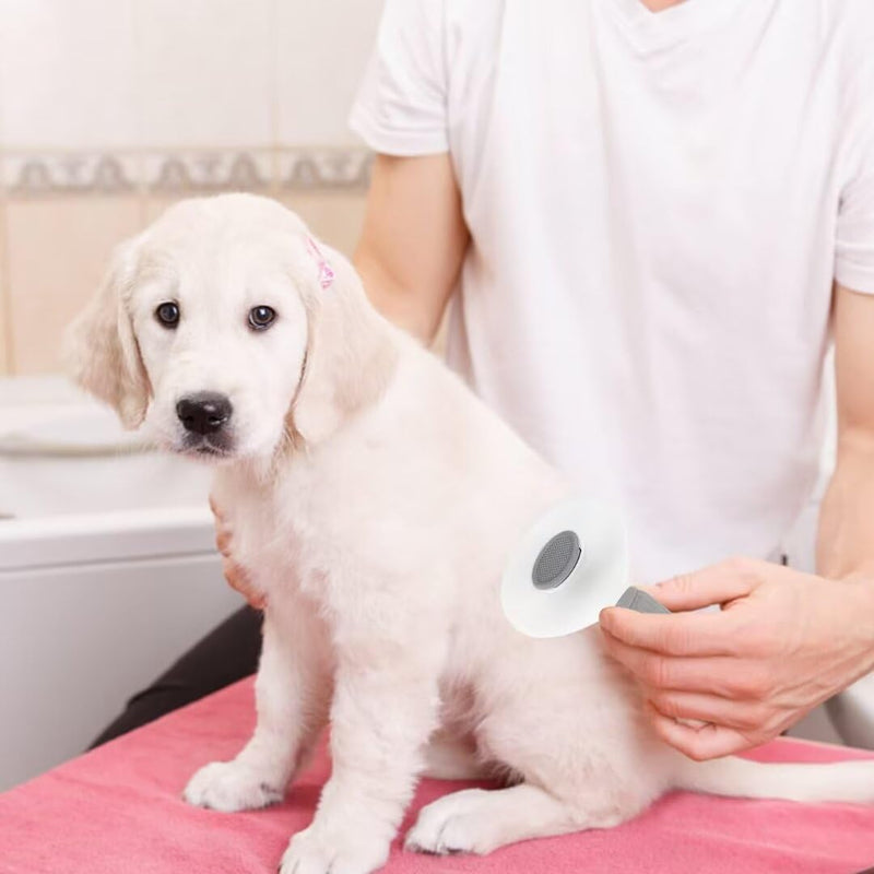 Pet Hair Removal Brush for Dog Cat Grooming Tool, Self Cleaning Slicker Hair Massage Comb Loose Undercoat Removes Tangles Fur Hair Slicker Brush for Puppy Kitten Bunny Massage-Pet Supplies (Gray) grey - PawsPlanet Australia