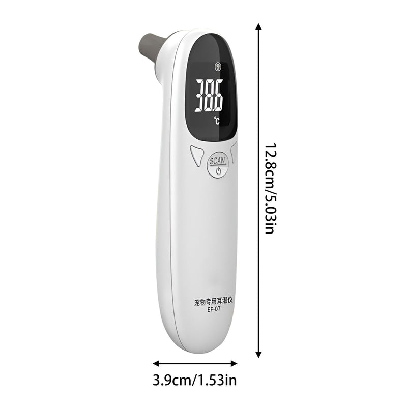 Dog Ear Temperature Monitor, Non-Contact Pet Thermometer, Digital Veterinary Thermometer with LED Display for Dogs and Cats, Ear Thermometer for Dogs or Other Animals, Quick and Accurate