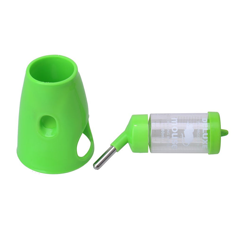 Litewoo 2 in 1 Hamster Water Bottle, Automatic Drinker and Cabin Fits Syrian Dwarf Hamster Mouse Gerbil Mice Guinea Pig Chinchilla Small Animal Green - PawsPlanet Australia