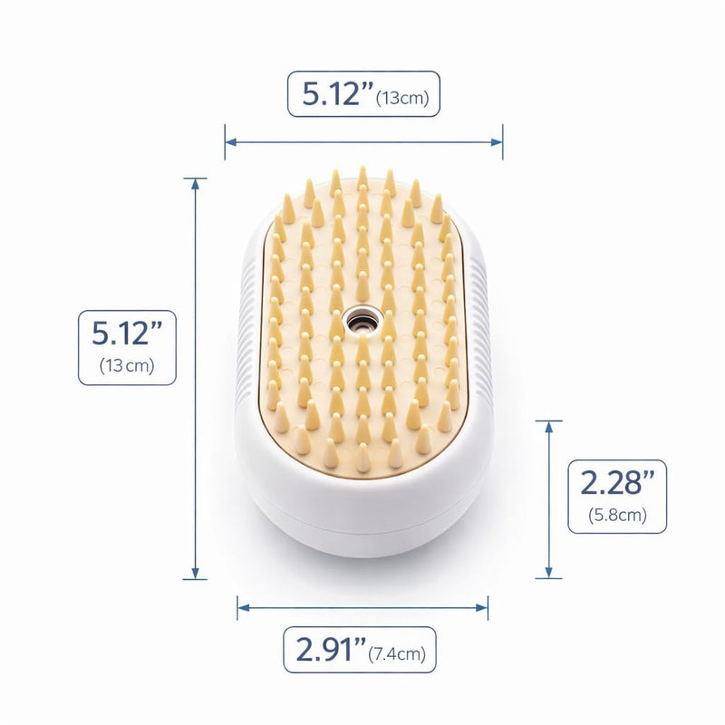 Electric Cat Grooming Brush with Spray, Rechargeable Pet Deshedding Comb, Self Cleaning Hair Removal Brush for Long & Short Hair Pets