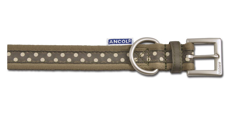 Ancol Choc Polka Dog Collar, 30cm/ 12-inch 30 cm/12-inch - PawsPlanet Australia