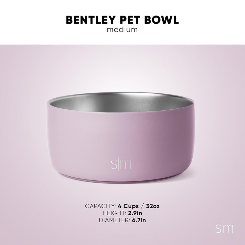 Simple Modern Stainless Steel Pet Water Bowl for Dogs & Cats | Insulated Stainless Steel Food Bowls for Dog Cat | No Tip No Slip BPA Free | Bentley Collection | Medium (4 Cups) | Sea Glass Sage -Sea Glass Sage 4 Cups - PawsPlanet Australia