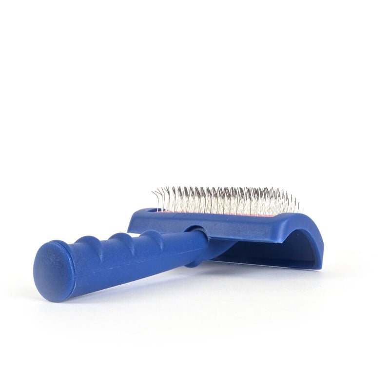 Show Tech Tuffer Than Tangles Slicker Brush for Dog Grooming with Long, Regular Pins, Medium Size, Perfect for Doodle Breeds, Angled Pins for Dematting, Remove Undercoat, Comfort Grip Handle Medium Size Regular Pins - PawsPlanet Australia