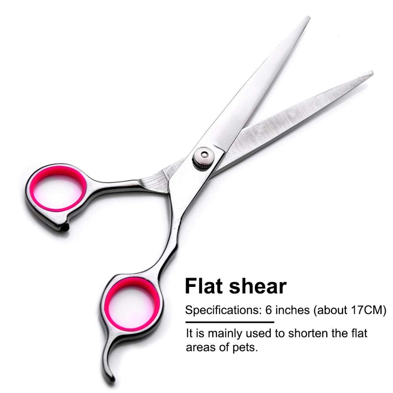 Dog Straight Scissors, 6" Dog Grooming Shear Stainless Steel Puppy Cat Hair Cutting Trimming Shears for Dog Grooming Family Use - PawsPlanet Australia
