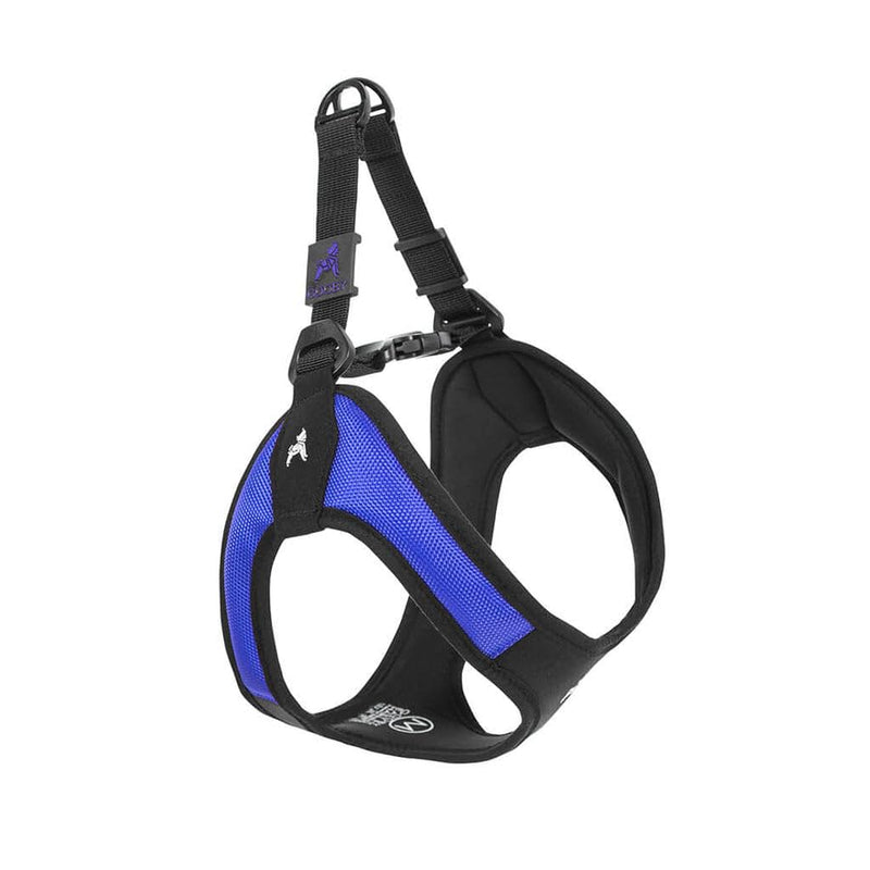 Gooby Escape Free Easy Fit Harness - Blue, Small - No Pull Step-in Patented Dog Harness with Quick Release Buckle for Small to Medium Dogs Small chest (16~19.25")