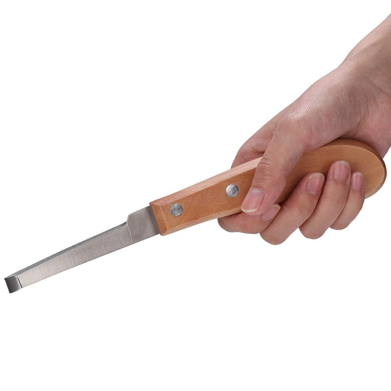 Fdit Straight Blade Shape Horse Hoof Knife Carbon Steel Hoof Knife Trimming Tool for Cattle Horse Use(2#)